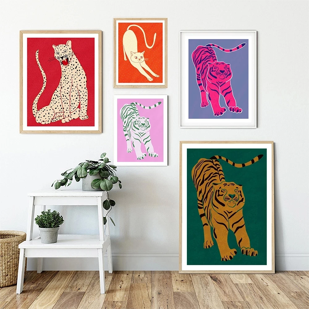 Abstract Animal Posters Prints Red Pink Green Tiger Doesnt Lose Sleep Canvas Painting Wall Art Picture Nordic Home Decoration
Abstract Animal Posters Prints Red Pink Green Tiger Doesnt Lose Sleep Canvas Painting Wall Art Picture Nordic Home Decoration