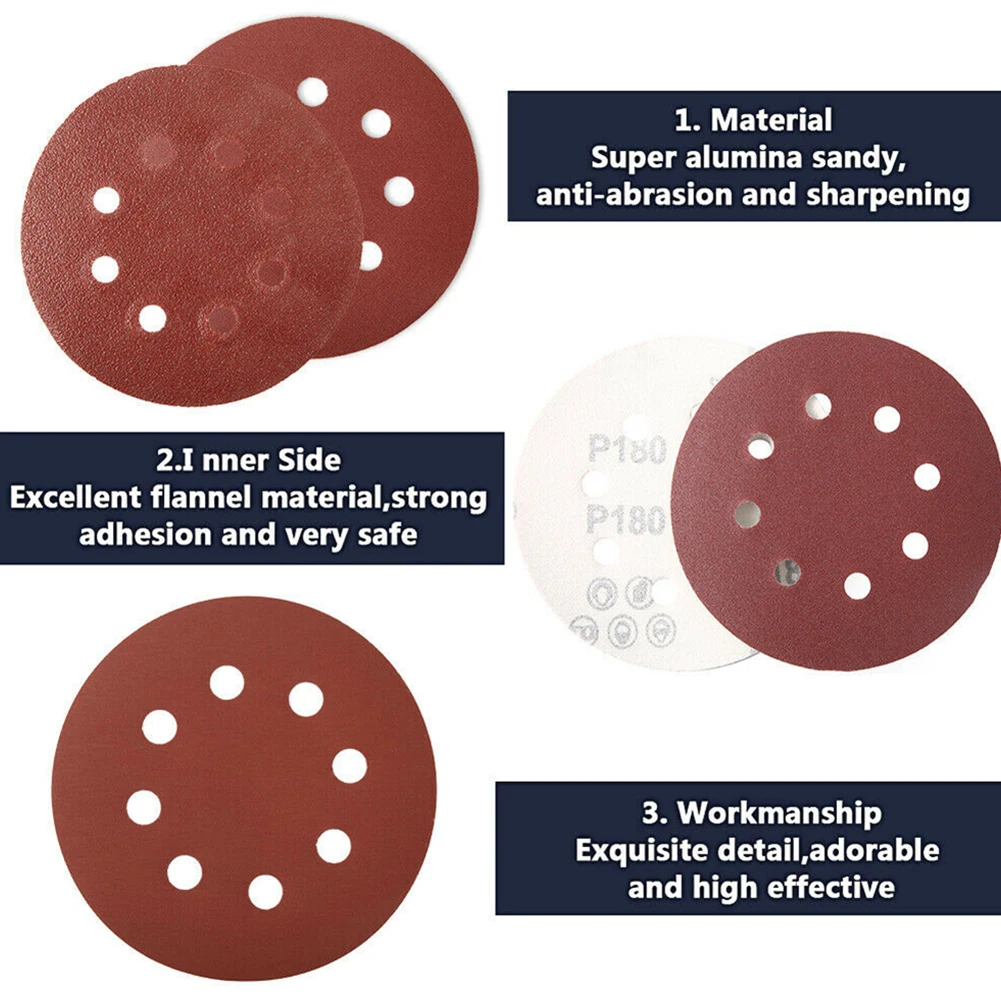100pcs 125mm Sanding Discs Sandpaper Mixed Grit 80-3000 Hook And Loop For Matched 8 Holes Hook And Loop Sanding Pad
100pcs 125mm Sanding Discs Sandpaper Mixed Grit 80-3000 Hook And Loop For Matched 8 Holes Hook And Loop Sanding Pad