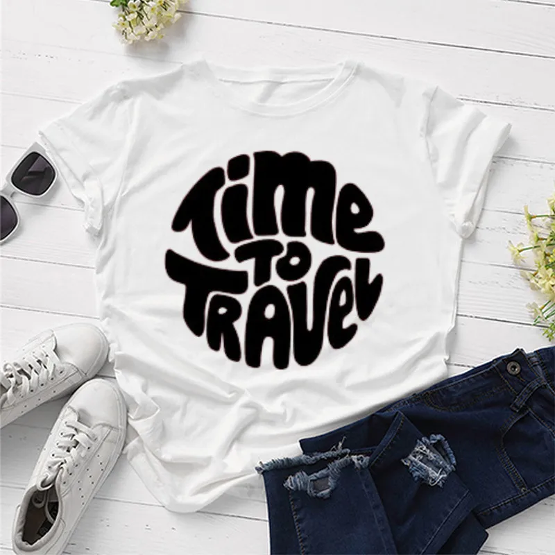 Time to Travel Shirt funny letters T-Shirts 100% cotton crewneck short sleeve cute fashion top tees for women Ladies plus size
Time to Travel Shirt funny letters T-Shirts 100% cotton crewneck short sleeve cute fashion top tees for women Ladies plus size