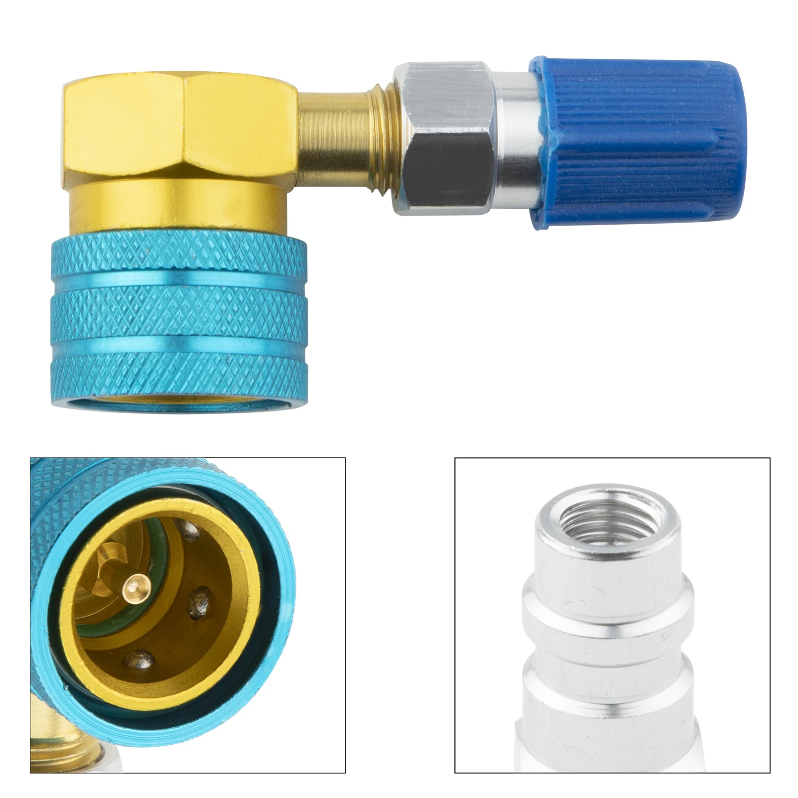 R1234YF to R134A High and Low Side Quick Coupler R12 to R134AAdapter Fitting Connector Car Air-conditioning Fitting Tools
R1234YF to R134A High and Low Side Quick Coupler R12 to R134AAdapter Fitting Connector Car Air-conditioning Fitting Tools