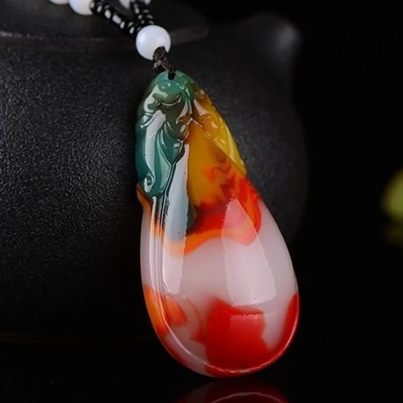 Xinjiang Hetian Jade Color Jade Original Stone Drop Pendant Women's Drip Pendant 
Xinjiang Hetian Jade Color Jade Original Stone Drop Pendant Women's Drip Pendant