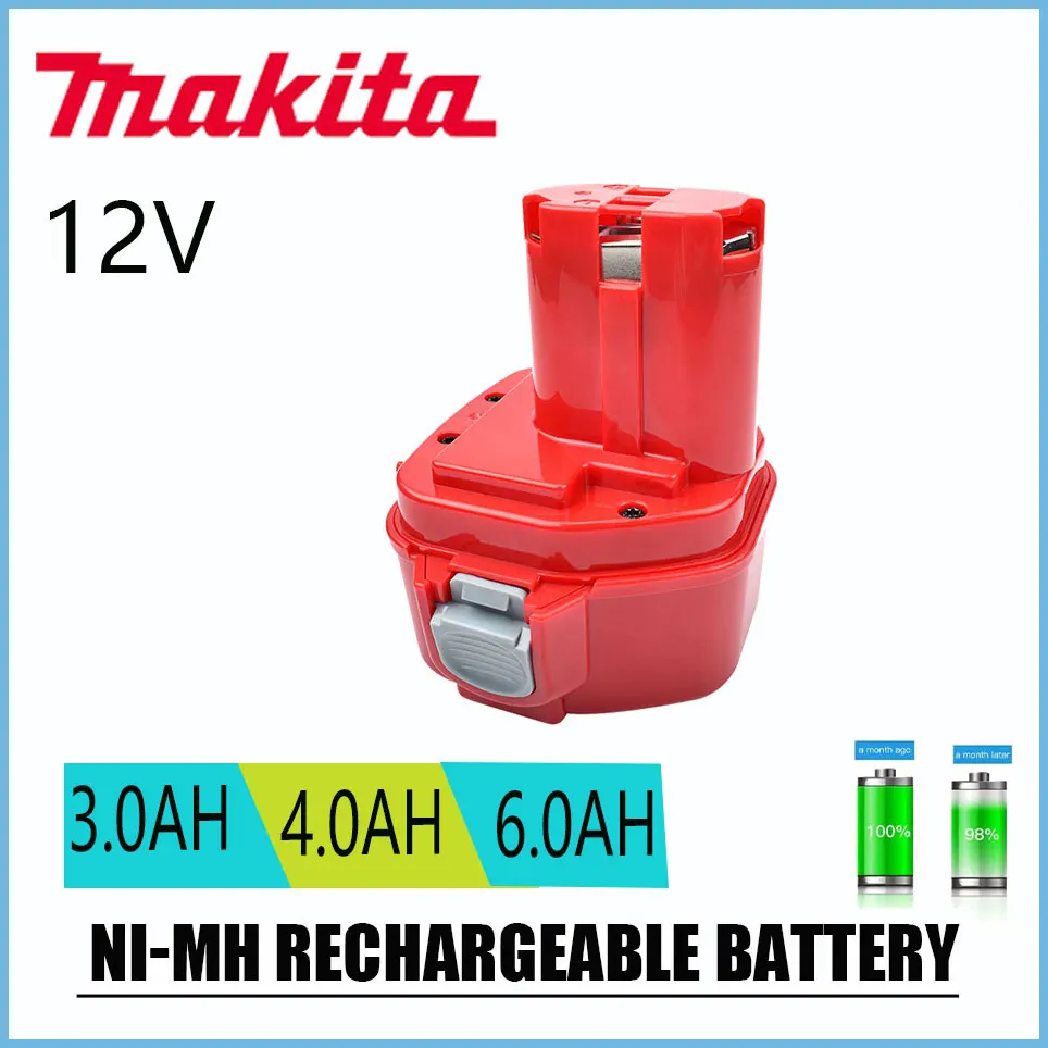 Makita Battery 12V 4000mAh PA12 NI-MH Replacement Battery 1220 PA12 1222 1233S 1233SA 1233SB 1235 1235A 1235B
Makita Battery 12V 4000mAh PA12 NI-MH Replacement Battery 1220 PA12 1222 1233S 1233SA 1233SB 1235 1235A 1235B