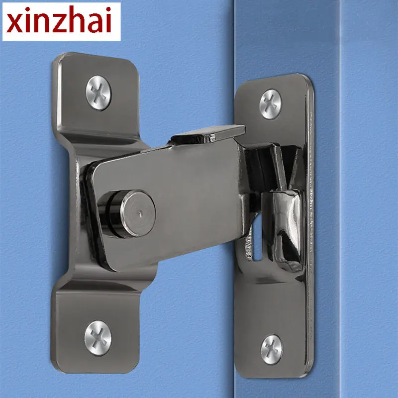 

Stainless Steel 90-degree Door Buckle Sliding Door Lock Door Latch Safety Anti-theft Lock Right Angle Hasp Buckle