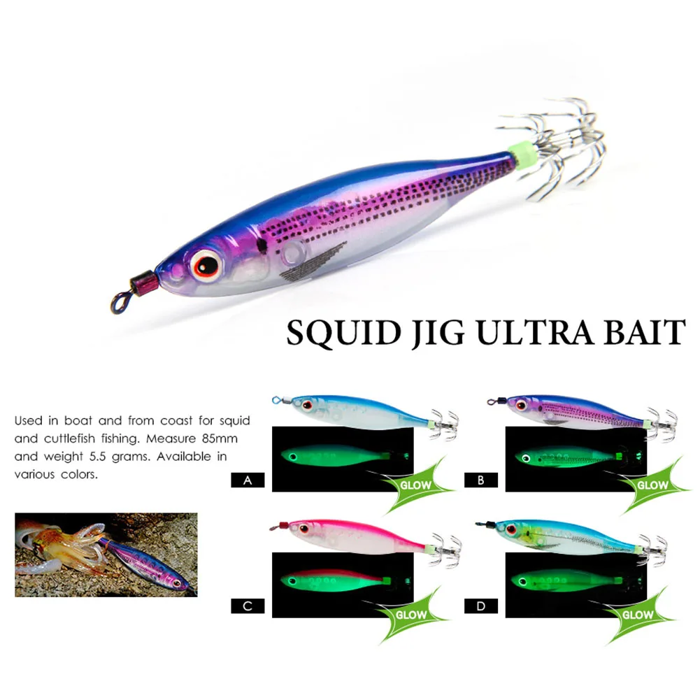 Fishing Squid Jigging Lures 60mm 5.5g Artificial Shrimp Fishing Lure Squid Hook for Luminous Octopus Cuttlefish Saltwater Bait
Fishing Squid Jigging Lures 60mm 5.5g Artificial Shrimp Fishing Lure Squid Hook for Luminous Octopus Cuttlefish Saltwater Bait