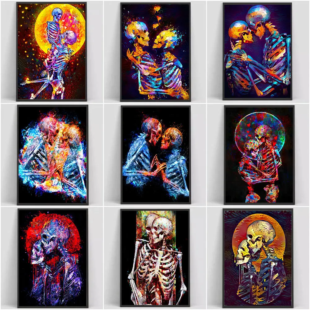 Gothic Skull Lovers Nordic Posters Prints Abstract Skeleton Couples Canvas Painting Wall Art Pictures For Living Room Home Decor
Gothic Skull Lovers Nordic Posters Prints Abstract Skeleton Couples Canvas Painting Wall Art Pictures For Living Room Home Decor
