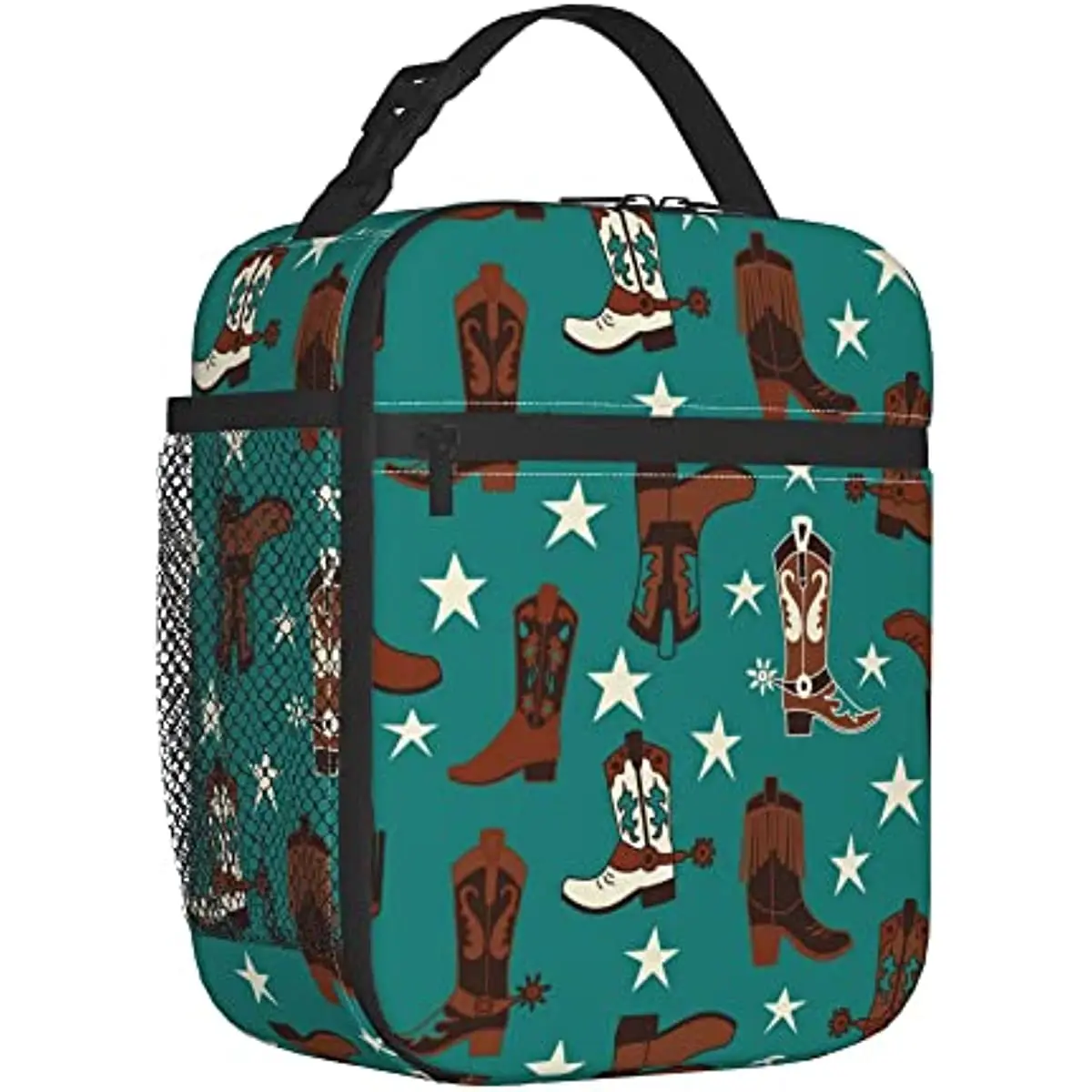 Beautiful Colourful Cotton Teal Cowboy Boots Lunch Bag - Tough & Spacious Adult Lunchbox for Men Adults Women with Bottle Holder
Beautiful Colourful Cotton Teal Cowboy Boots Lunch Bag - Tough & Spacious Adult Lunchbox for Men Adults Women with Bottle Holder