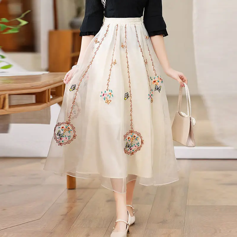 Retro Chinese Elements Print Long Skirts Womens 2023 Spring Summer A Line High Waist Mesh Skirt Female Faldas Aesthetic E128
Retro Chinese Elements Print Long Skirts Womens 2023 Spring Summer A Line High Waist Mesh Skirt Female Faldas Aesthetic E128