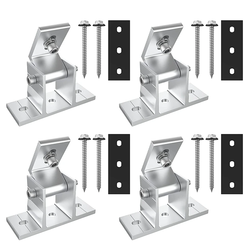 4 Pack Solar Panel Holders, Roof Hooks, 10-60° Attachment Solar Module, Adjustable Pv Module Holder For Solar Panel
4 Pack Solar Panel Holders, Roof Hooks, 10-60° Attachment Solar Module, Adjustable Pv Module Holder For Solar Panel