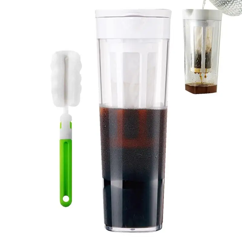 

1.1L Cold Brew Coffee Maker Leakproof Travel Coffee Mug Large Capacity Reusable Car Coffee Cup Drink Mug For Coffee Iced Tea