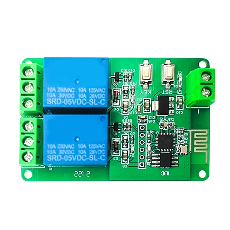 Двойной Wi-Fi реле канала ESP8266, 5 В, модуль Интернета вещей, умный дом, телефон с дистанционным управлением
Двойной Wi-Fi реле канала ESP8266, 5 В, модуль Интернета вещей, умный дом, телефон с дистанционным управлением