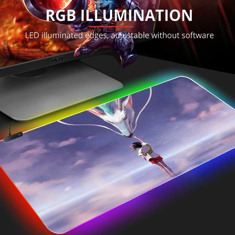 Spirited Away Gaming Anime RGB Mouse Pad XXL Studio Ghibli Totoro LED Gamer Keyboard Mousepad Carpet Desk Mat with Backlit Table
Spirited Away Gaming Anime RGB Mouse Pad XXL Studio Ghibli Totoro LED Gamer Keyboard Mousepad Carpet Desk Mat with Backlit Table