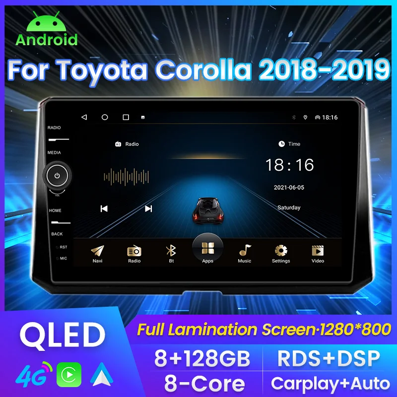 MLOVELIN для Toyota Corolla 2018-2019 QLED 8G + 128G Carplay Авто Android 11 автомобильное радио мультимедиа GPS навигация RDS DSP FM BT SWC
MLOVELIN для Toyota Corolla 2018-2019 QLED 8G + 128G Carplay Авто Android 11 автомобильное радио мультимедиа GPS навигация RDS DSP FM BT SWC