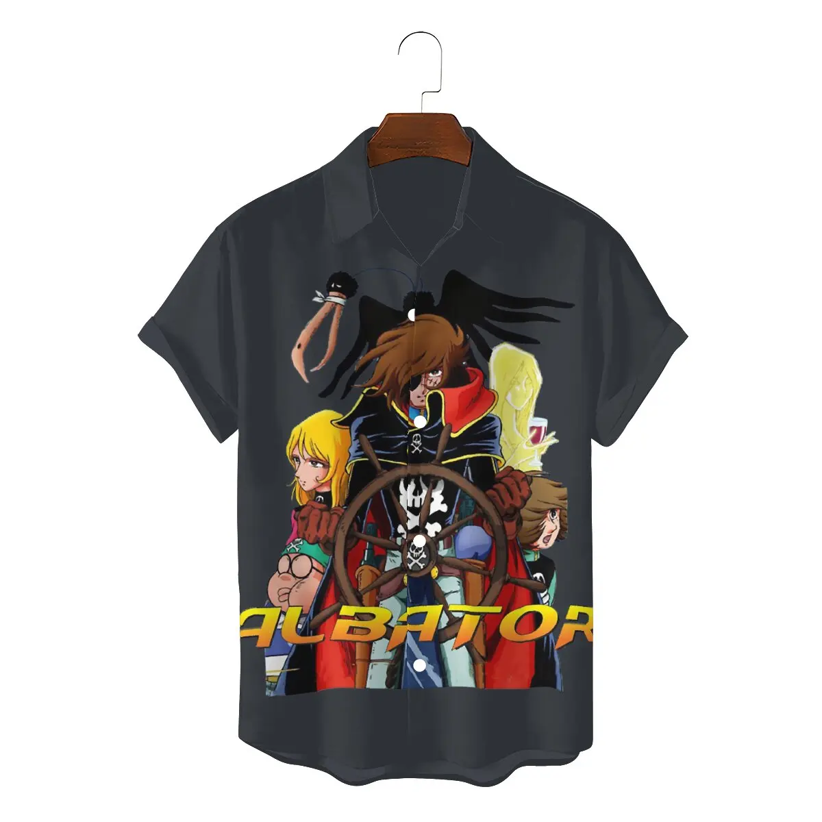 

Cpatain Harlock 3D Shirt Space Pirate Albator on Ship Classic Shirts Homme Men Clothes New Design Big Sale
