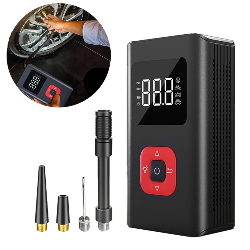Portable Tire Inflator 2500mAh Electric Air Pump Handheld Air Compressor Rechargeable Lithium Battery
Portable Tire Inflator 2500mAh Electric Air Pump Handheld Air Compressor Rechargeable Lithium Battery