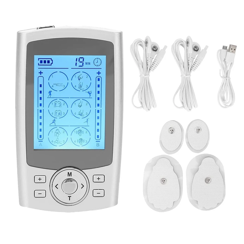 24Modes 20 Intensity Electric Stimulation Massager Muscle EMS Therapy Pain Relief Lightweight LCD Display Silver EU Plug
24Modes 20 Intensity Electric Stimulation Massager Muscle EMS Therapy Pain Relief Lightweight LCD Display Silver EU Plug