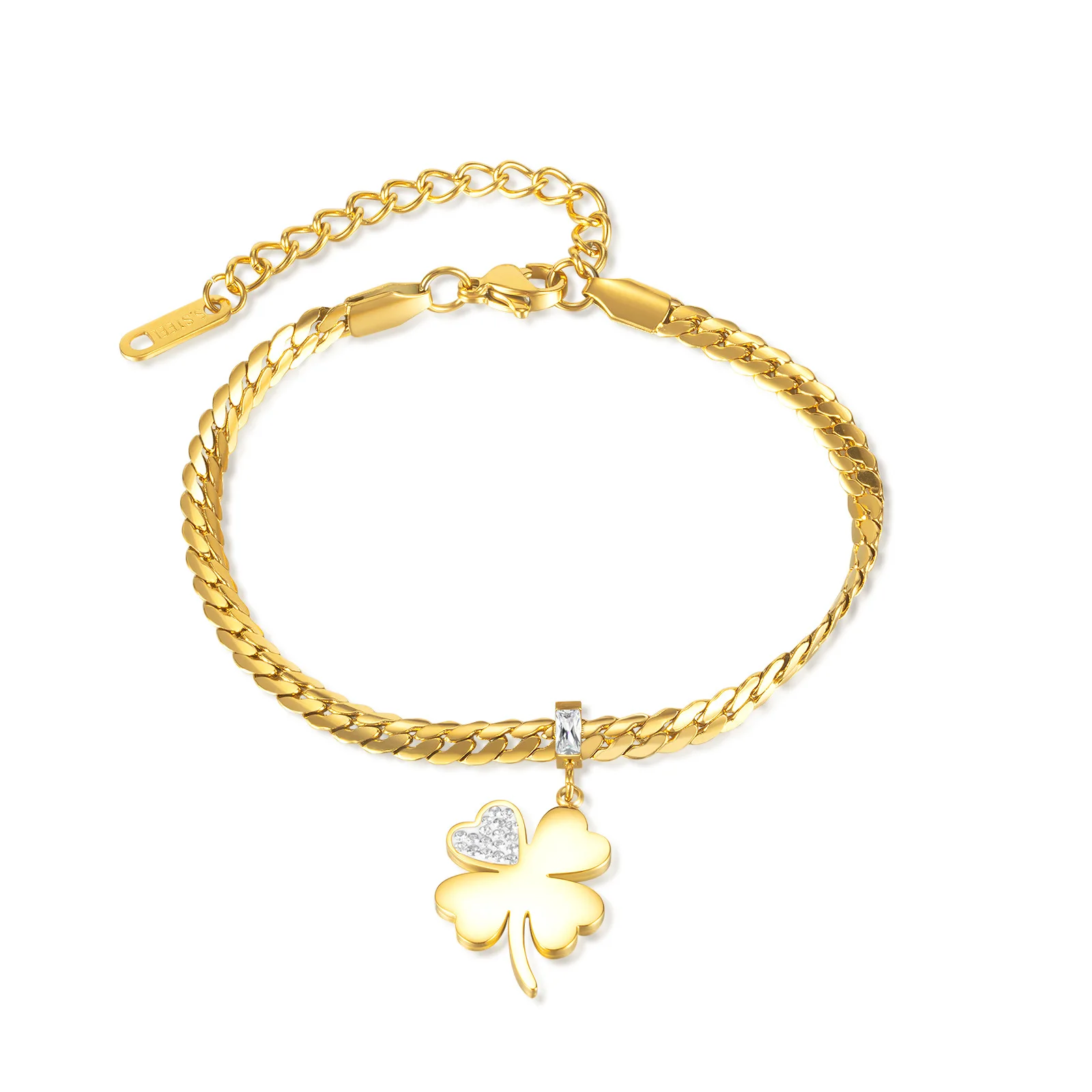 New fashion accessories Japan and South Korea stainless steel lucky grass pendant bracelet with titanium steel hand accessories
New fashion accessories Japan and South Korea stainless steel lucky grass pendant bracelet with titanium steel hand accessories