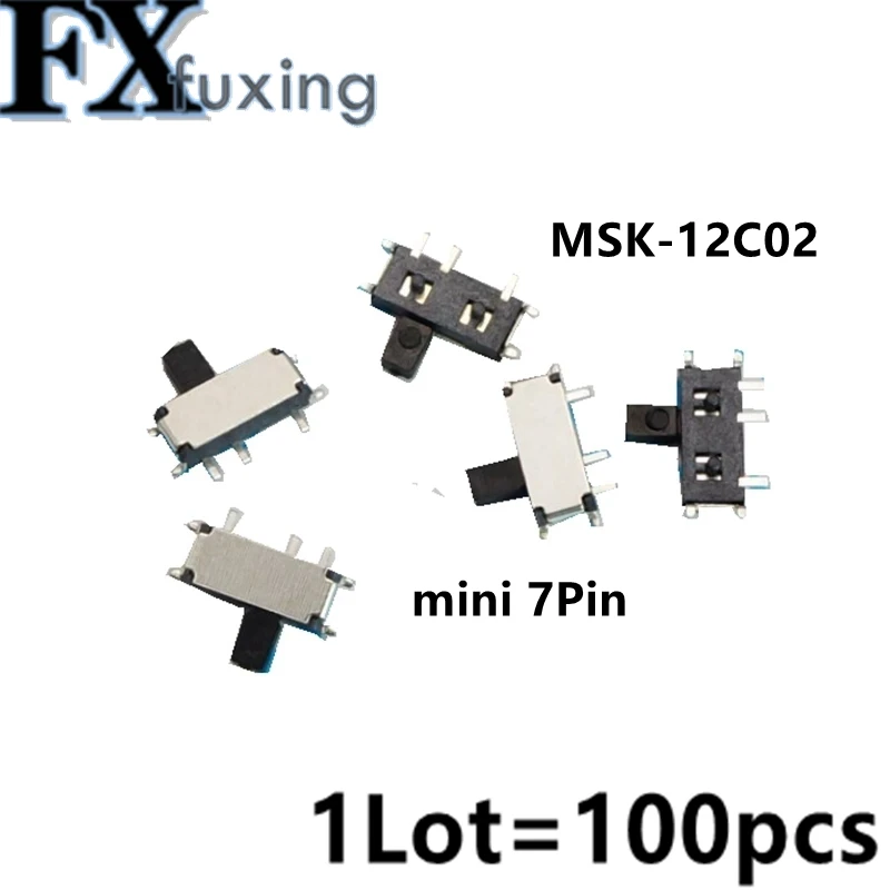 100 шт. мини 7-контактный переключатель вкл/выкл 1P2T SPDT MSK-12C02 1,5 мм SMD переключатель слайдов для MP3 MP4 черная ручка 7-контактный микропереключатель патч Новинка
100 шт. мини 7-контактный переключатель вкл/выкл 1P2T SPDT MSK-12C02 1,5 мм SMD переключатель слайдов для MP3 MP4 черная ручка 7-контактный микропереключатель патч Новинка
