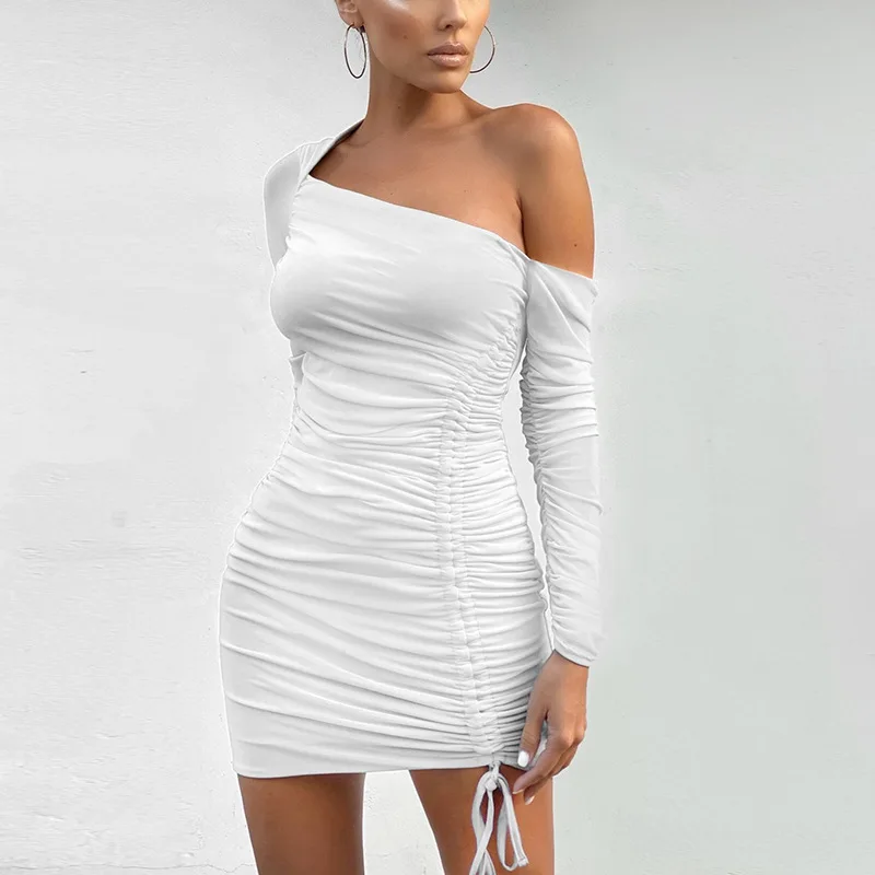 New Summer Women Clothing Fashion Sexy Mesh Slanted Shoulder Strapless Long-sleeved Perspective Pleated Skirt Dress
New Summer Women Clothing Fashion Sexy Mesh Slanted Shoulder Strapless Long-sleeved Perspective Pleated Skirt Dress