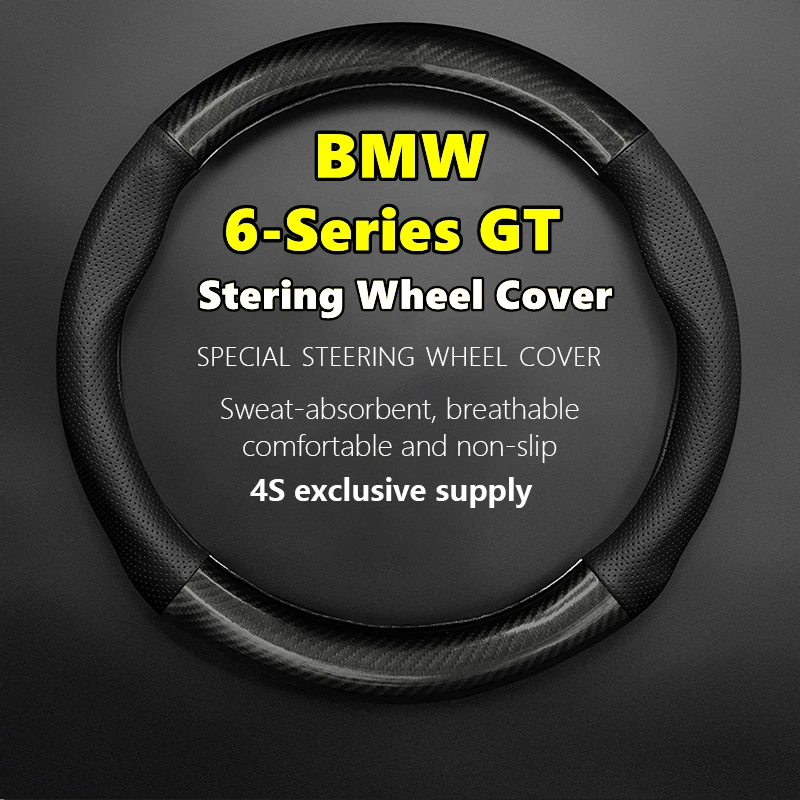 

No Smell Thin For BMW 6 Series 6GT Steering Wheel Cover Leather Carbon Fiber Fit 630i M Xdrive 2018 2019 2020 2021 2022