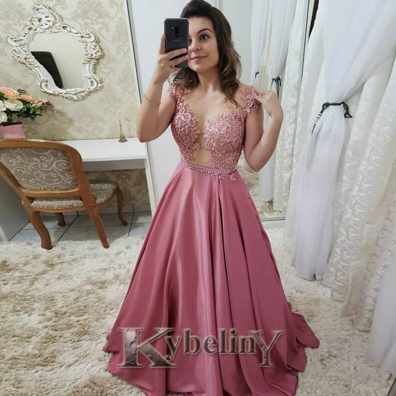 Kybeliny Pink Evening Dresses Backless Cap-Sleeve V-Neck Prom Robe De Soiree Graduation Celebrity Vestidos Fiesta Women Formal
Kybeliny Pink Evening Dresses Backless Cap-Sleeve V-Neck Prom Robe De Soiree Graduation Celebrity Vestidos Fiesta Women Formal