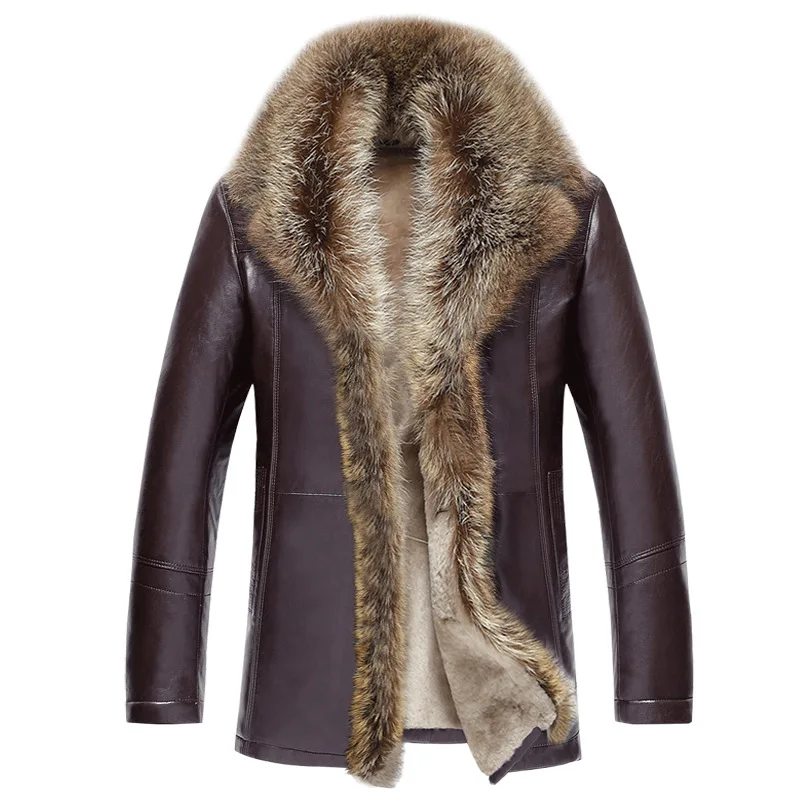 Winter new raccoon dog big fur collar fur one man's clothing Haining medium long fur thickened coat leather leather coat
Winter new raccoon dog big fur collar fur one man's clothing Haining medium long fur thickened coat leather leather coat
