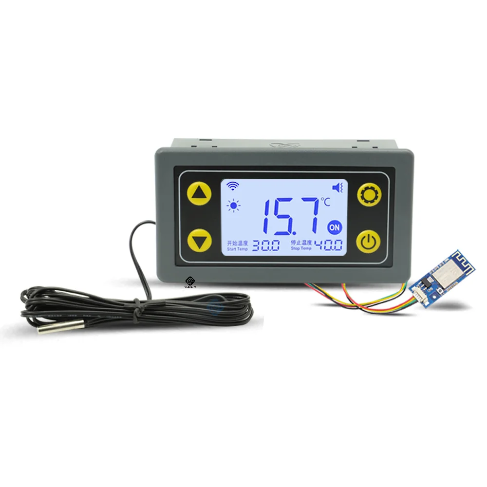 ST10 DC 6-30V WIFI Digital Temperature Controller with Sensor Relays Thermostat for Refrigerator Fermenter Heat/Cooling Control
ST10 DC 6-30V WIFI Digital Temperature Controller with Sensor Relays Thermostat for Refrigerator Fermenter Heat/Cooling Control