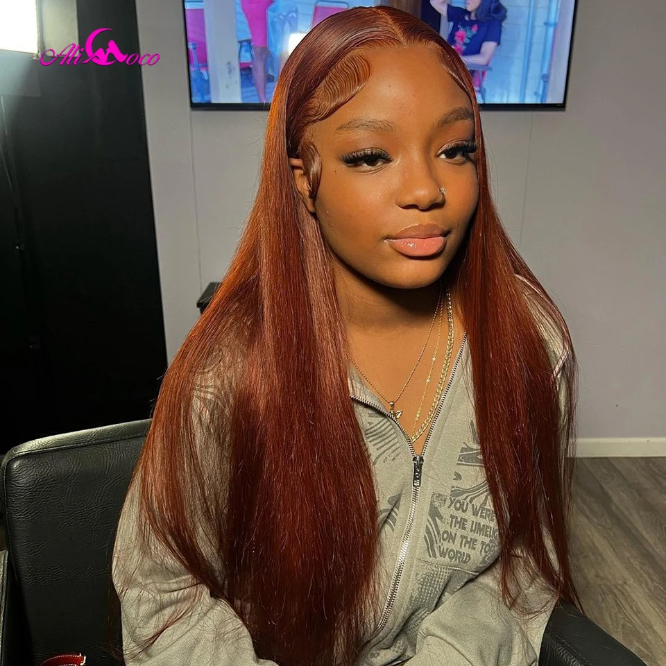 Reddish Brown Straight Lace Front Wig Human Hair For Black Women Colored Dark Brown 13x6 Lace Frontal Wig 5x5 Lace Closure Wig
Reddish Brown Straight Lace Front Wig Human Hair For Black Women Colored Dark Brown 13x6 Lace Frontal Wig 5x5 Lace Closure Wig