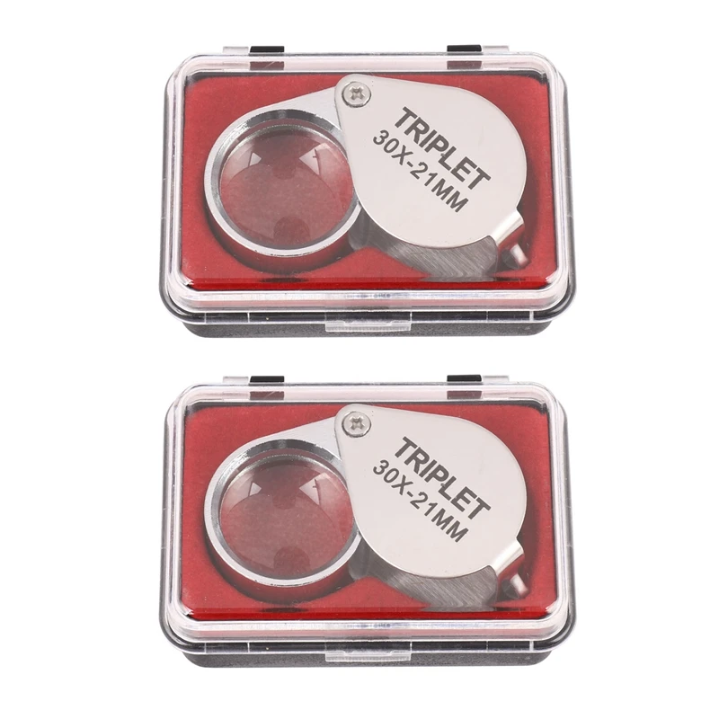 2X Portable 30X Power 21Mm Jewelers Magnifier Gold Eye Loupe Jewelry Store Magnifying Glass With Exquisite Box
2X Portable 30X Power 21Mm Jewelers Magnifier Gold Eye Loupe Jewelry Store Magnifying Glass With Exquisite Box