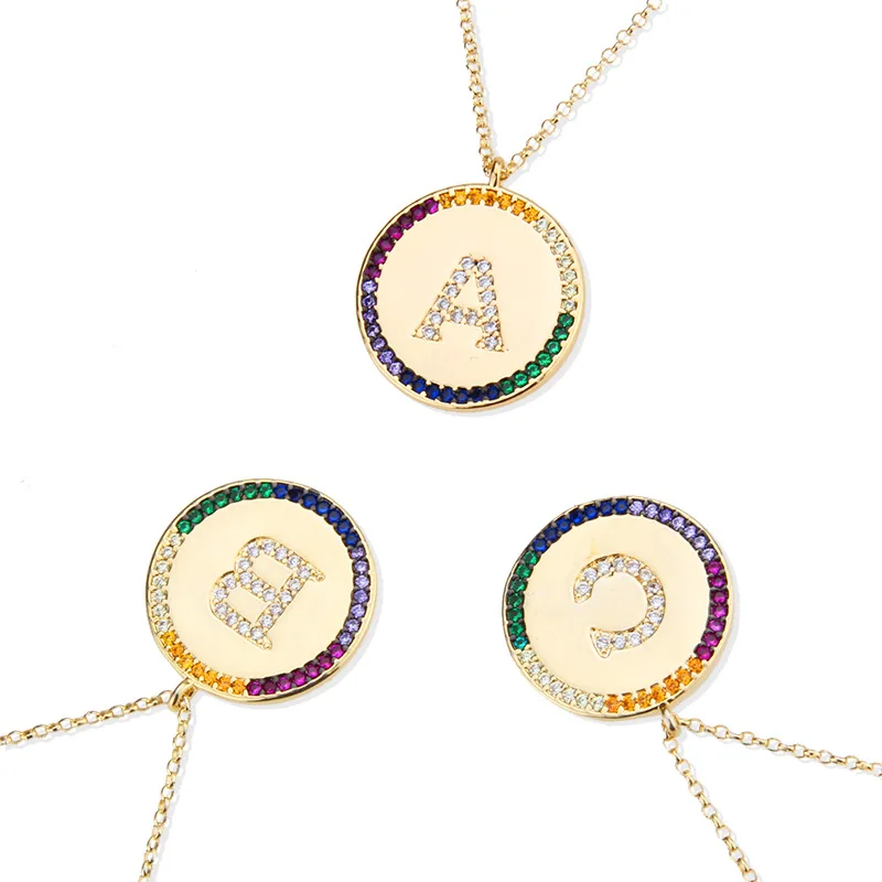 Initial Letter Necklace Colorful Zirconium A-Z Alphabet Pendant Gold Necklace Stainless Steel Letters Women Pendant Charm Jewelr
Initial Letter Necklace Colorful Zirconium A-Z Alphabet Pendant Gold Necklace Stainless Steel Letters Women Pendant Charm Jewelr
