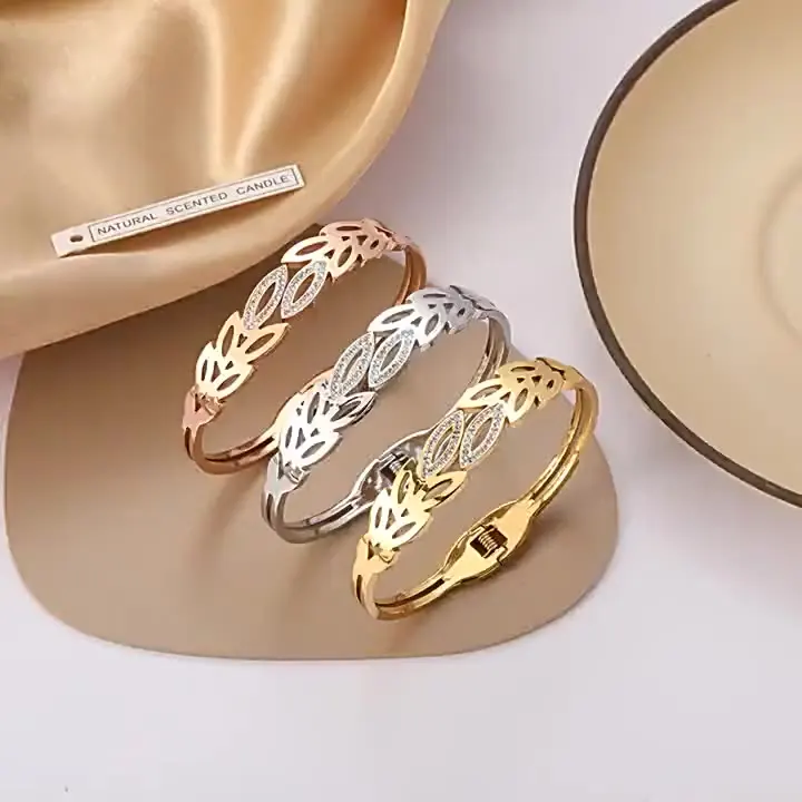 Ins Simple Stainless Steel Jewelry Fresh Hollow Design Diamond Bangle Tide Olive Branch Bracelet Female
Ins Simple Stainless Steel Jewelry Fresh Hollow Design Diamond Bangle Tide Olive Branch Bracelet Female