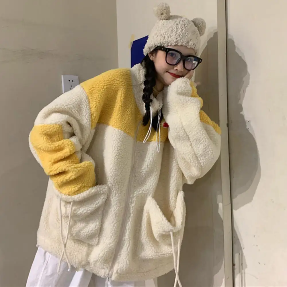 Women Coat Stylish Women's Winter Coat Colorblock Design Plush Warmth Functional Pockets for Outdoor Comfort Colorblock Women
Women Coat Stylish Women's Winter Coat Colorblock Design Plush Warmth Functional Pockets for Outdoor Comfort Colorblock Women