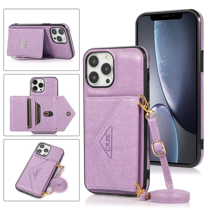 Card Slots Wallet Case for iPhone 13 12 11 Pro Max 13 Mini XR XS Max X 6 7 8 Plus Stand Holder Flip Case with Long Lanyard
Card Slots Wallet Case for iPhone 13 12 11 Pro Max 13 Mini XR XS Max X 6 7 8 Plus Stand Holder Flip Case with Long Lanyard