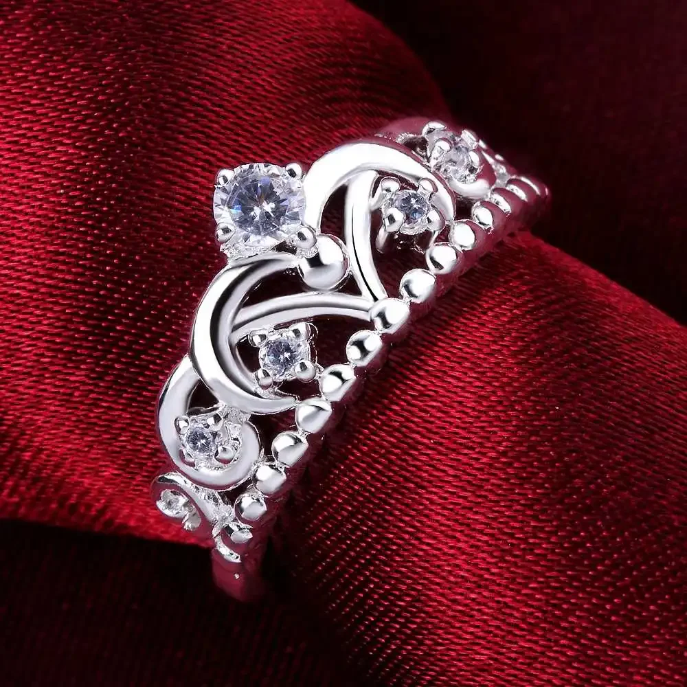 New 925 Sterling Silver Rings for Women Fine Crystal Crown Fashion Party Gifts Girl Student Luxury Charm Wedding Jewelry
New 925 Sterling Silver Rings for Women Fine Crystal Crown Fashion Party Gifts Girl Student Luxury Charm Wedding Jewelry