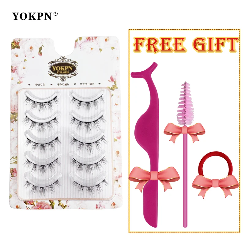 Yokpn 5 Pairs False Eyelashes Segmentable False Eyelashes Cotton Thread Soft Stalk Eyelashes Makeup Tool Set Delivery Tool
Yokpn 5 Pairs False Eyelashes Segmentable False Eyelashes Cotton Thread Soft Stalk Eyelashes Makeup Tool Set Delivery Tool