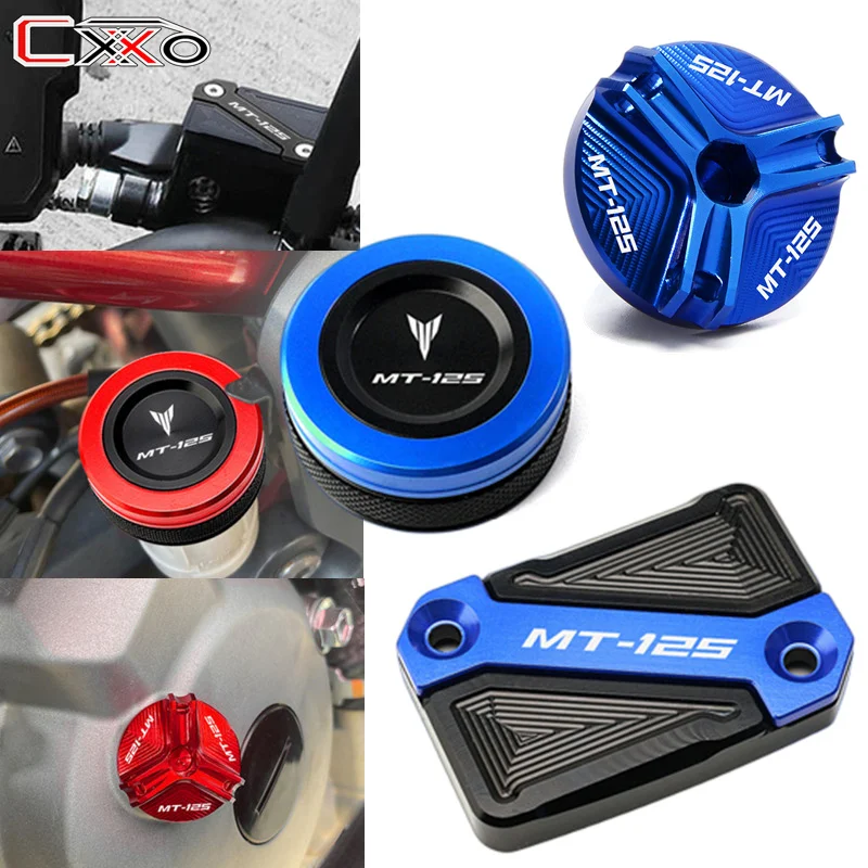 For YAMAHA MT125 MT 125 MT-125 2008-2020 Motorcycle Accessories CNC Front Rear Brake Fluid Cap & Engine Oil Cap Plug Cover Guard
For YAMAHA MT125 MT 125 MT-125 2008-2020 Motorcycle Accessories CNC Front Rear Brake Fluid Cap & Engine Oil Cap Plug Cover Guard