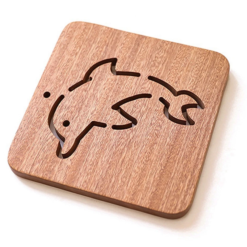 2PCS Ebony Bowl Mat Coaster Potholder Wood Color Tea Coaster Cartoon Dolphin Hollow Placemat Square Insulation Mat
2PCS Ebony Bowl Mat Coaster Potholder Wood Color Tea Coaster Cartoon Dolphin Hollow Placemat Square Insulation Mat