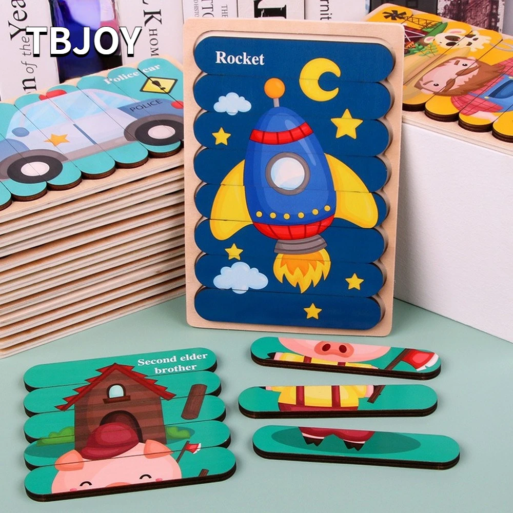 Baby Wooden Puzzle 3D Double-sided Child Montessori Puzzle Games Educational Baby Toys Jigsaw Puzzles For Kids Children Toys
Baby Wooden Puzzle 3D Double-sided Child Montessori Puzzle Games Educational Baby Toys Jigsaw Puzzles For Kids Children Toys