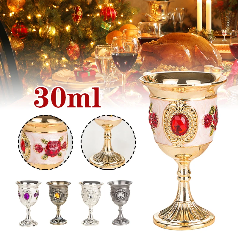 New 30ML Metal Wine Glasses Retro Dinnerware Goblet Vintage European Style Spirit Vodka Champagne Glasses for Bar Home Decor
New 30ML Metal Wine Glasses Retro Dinnerware Goblet Vintage European Style Spirit Vodka Champagne Glasses for Bar Home Decor