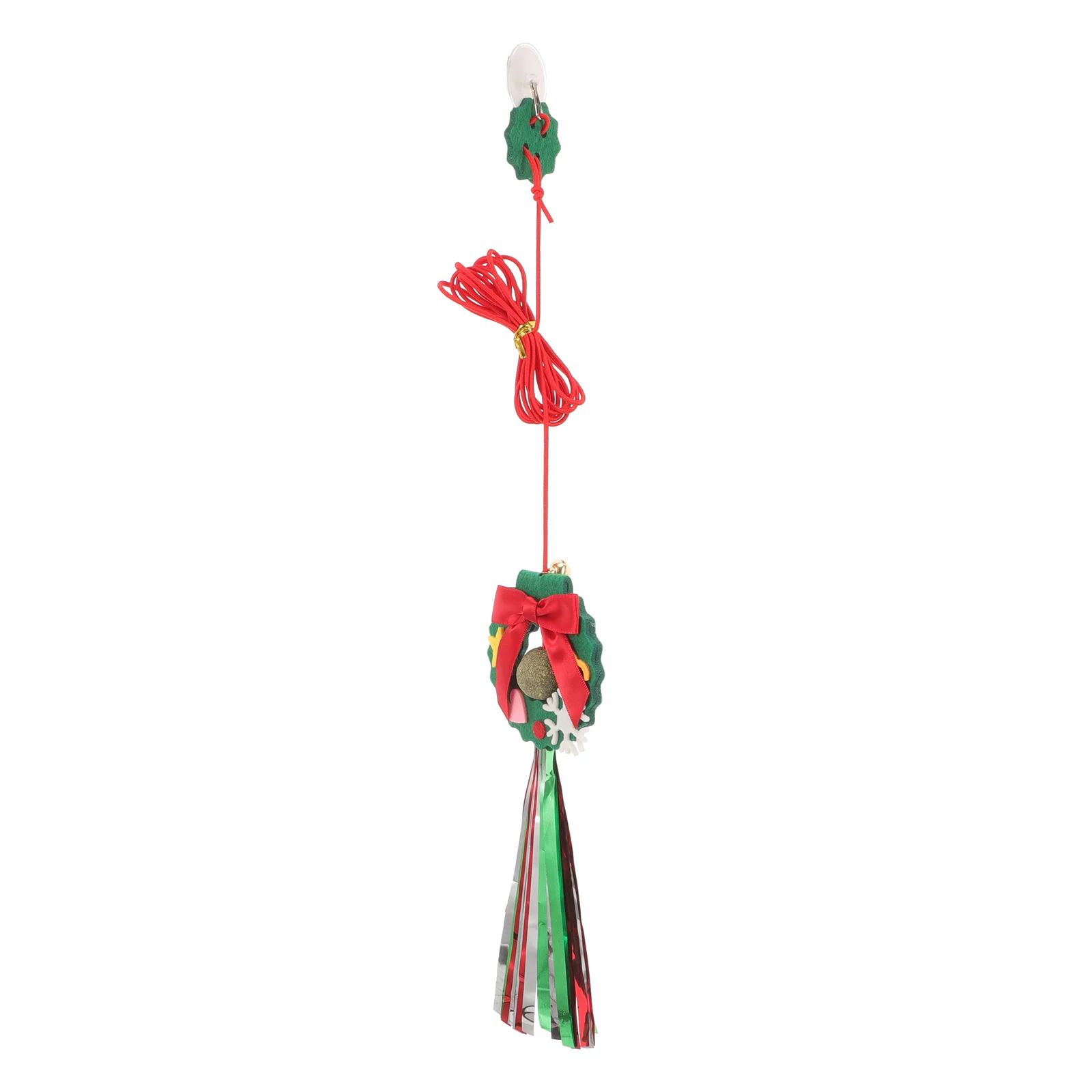Cat Teasing Toy Xmas Wreath Cat Interactive Toy Door Sticky Elastic Rope Cat Toy
Cat Teasing Toy Xmas Wreath Cat Interactive Toy Door Sticky Elastic Rope Cat Toy
