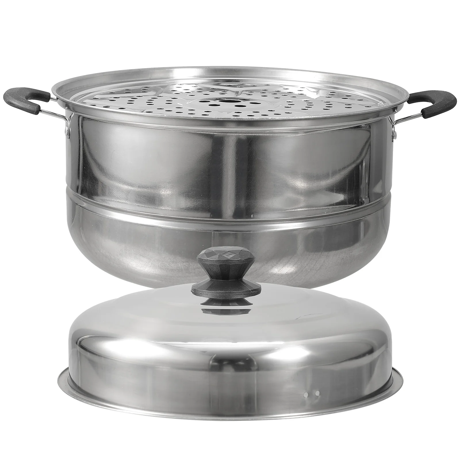 

Stainless Steel Steamer Vegetables Food Kitchen Tools Cooking Pot Double-layered Stockpot Work Garer