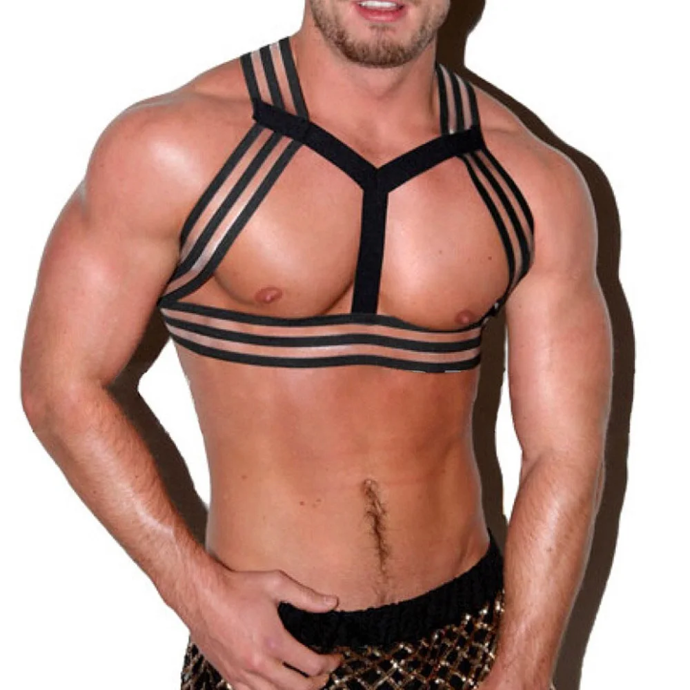 Men's Sexy Erotic Solid Night Club Dancing Bodysuit Tights Chest Strap Harness Elastic Men Sexy Gay Club Party Hollow Costume
Men's Sexy Erotic Solid Night Club Dancing Bodysuit Tights Chest Strap Harness Elastic Men Sexy Gay Club Party Hollow Costume