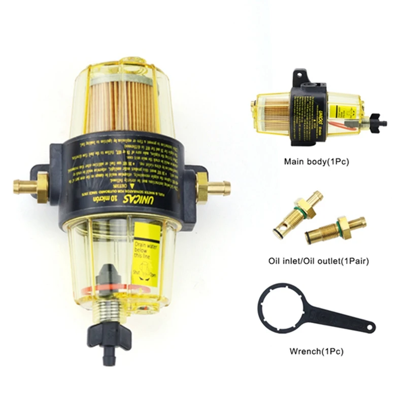 UF-10K Fuel Filter Fuel-Water Separator Assembly with Wrench for Yamaha Suzuki Tohatsu Mercury Outboard Engine
UF-10K Fuel Filter Fuel-Water Separator Assembly with Wrench for Yamaha Suzuki Tohatsu Mercury Outboard Engine