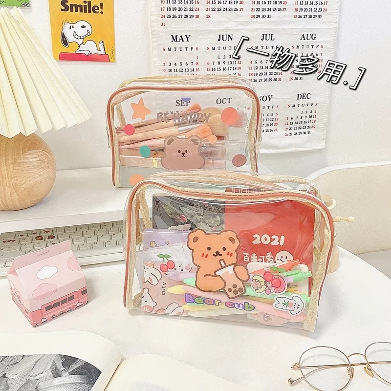 Cartoon Pencil Case Transparent Large Capacity Stationery Case Cute Girl Heart Pencil Bag Pencil Case Stationery Box
Cartoon Pencil Case Transparent Large Capacity Stationery Case Cute Girl Heart Pencil Bag Pencil Case Stationery Box