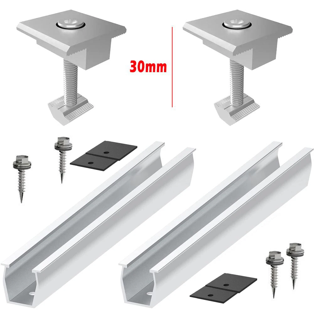 2/4PCS Aluminum Alloy Solar Panel Module Bracket Rail Fastening Rail Trapezoidal Roof Mount For Trapezoidal Sheet PV Mounting
2/4PCS Aluminum Alloy Solar Panel Module Bracket Rail Fastening Rail Trapezoidal Roof Mount For Trapezoidal Sheet PV Mounting