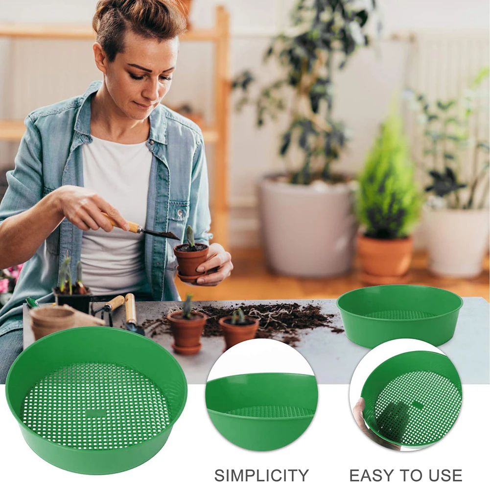 Plastic Garden Sieve Garden Sieve Soil Stone Mesh Garden Tools Green Stone Mesh Small Gravel Soil Sand Soil Sieve
Plastic Garden Sieve Garden Sieve Soil Stone Mesh Garden Tools Green Stone Mesh Small Gravel Soil Sand Soil Sieve