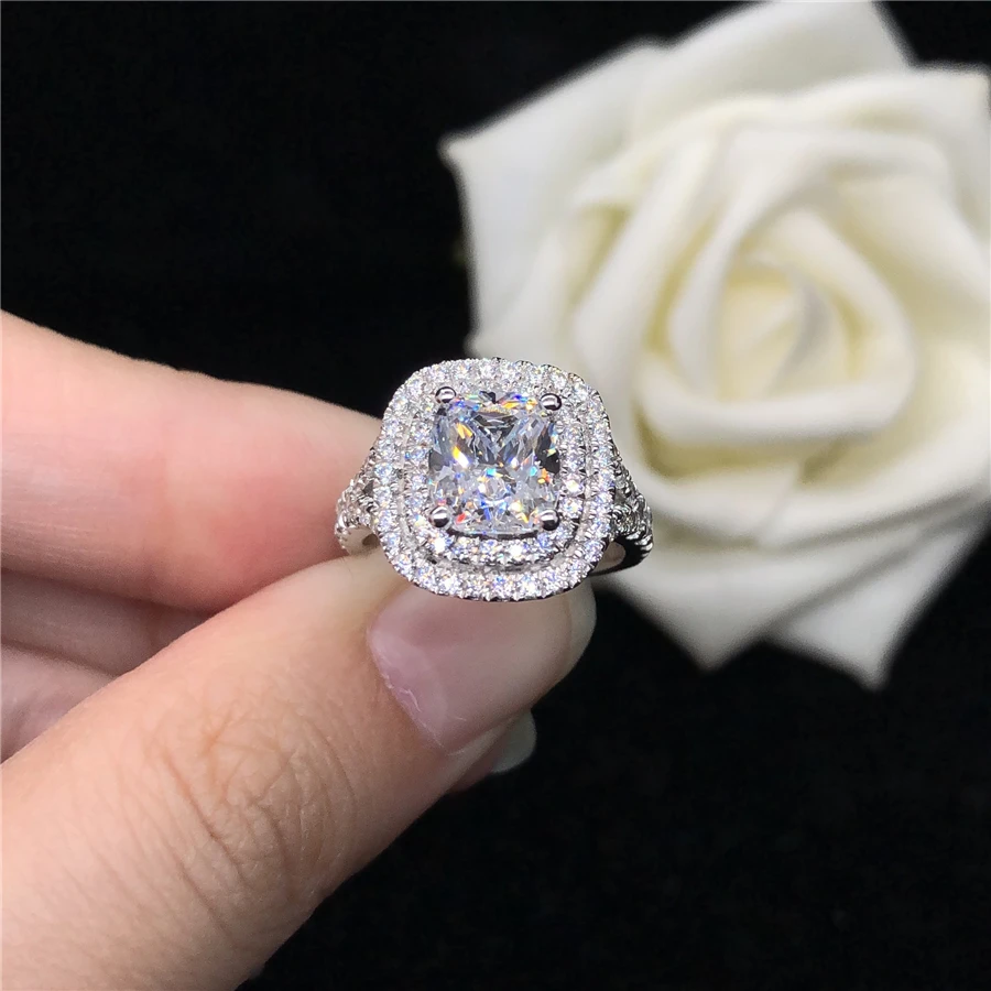 Solid Platinum PT950 Ring 3CT Cushion Shape Diamond Engagement Ring Brilliant Anniversary Gift For Girl Friend
Solid Platinum PT950 Ring 3CT Cushion Shape Diamond Engagement Ring Brilliant Anniversary Gift For Girl Friend