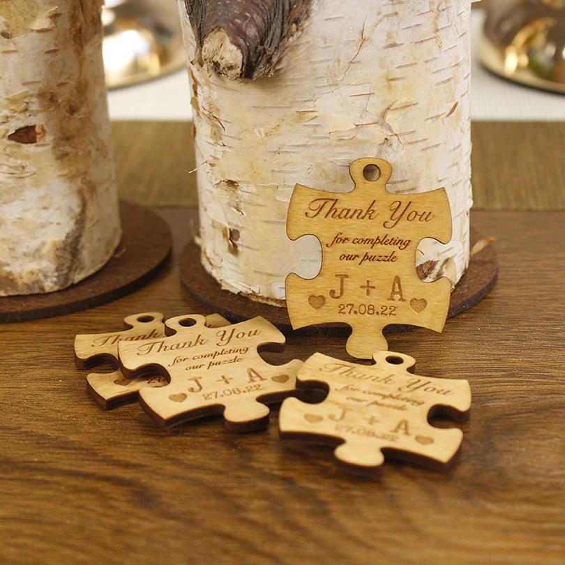 Puzzle Wooden Tag, Personalized Engraved, Thank You Wedding Gift tags, Wooden Decor, Favor Favour Embellishment Pack (MP3552)
Puzzle Wooden Tag, Personalized Engraved, Thank You Wedding Gift tags, Wooden Decor, Favor Favour Embellishment Pack (MP3552)