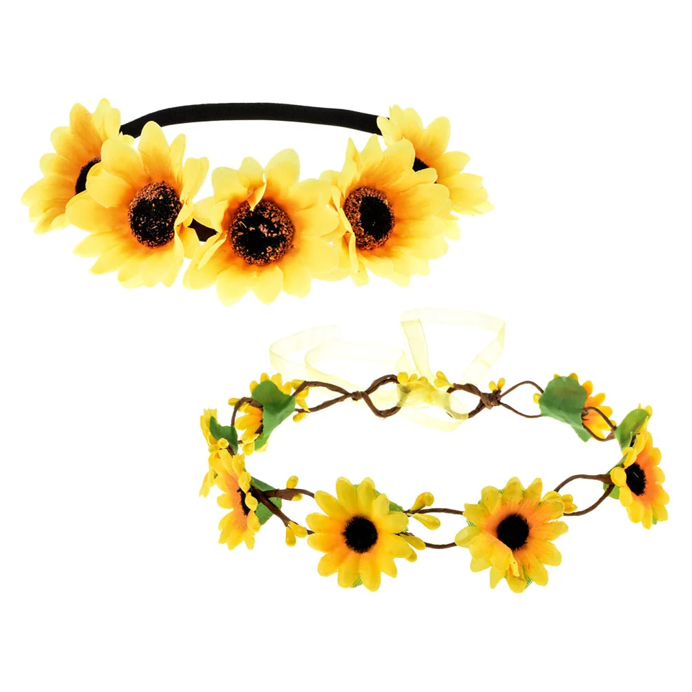 Sun Flower Headband Garland Hair Hoop Ornament Floral Halo Headpiece Fashion Imitation Hairband Wedding Pieces Brides
Sun Flower Headband Garland Hair Hoop Ornament Floral Halo Headpiece Fashion Imitation Hairband Wedding Pieces Brides