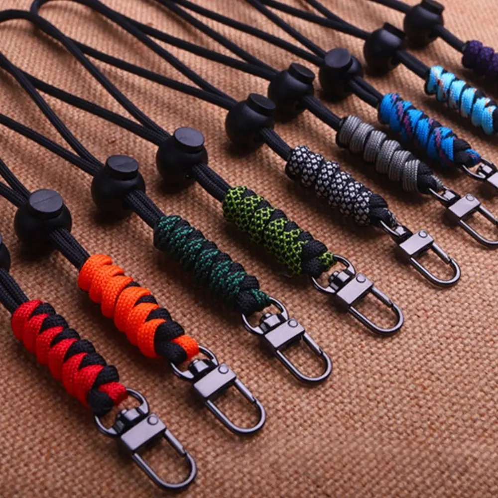 

New High Quality Paracord Keychain Emergency Survival Backpack Key Ring High Strength Parachute Cord Lanyard Rotatable Buckle