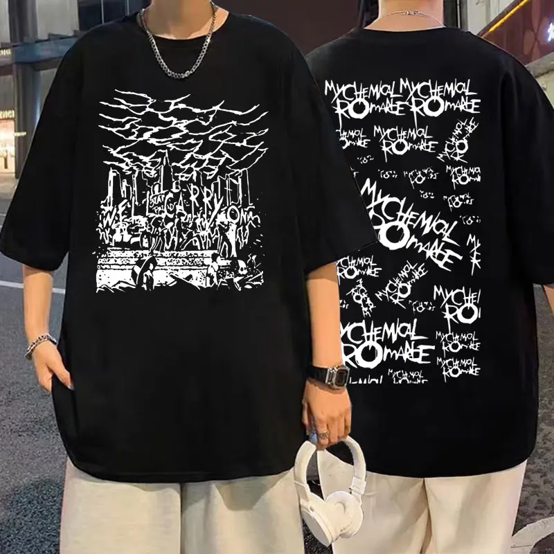 Rock Streetwear Men Women Casual Tshirt Band My Chemical Romance The Black Parade Print T Shirt Man Hip Hop T-shirt
Rock Streetwear Men Women Casual Tshirt Band My Chemical Romance The Black Parade Print T Shirt Man Hip Hop T-shirt